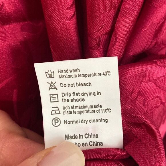 Coofandy Solid Red Floral Design Button Down Long Sleeve Blouse Ladies Size XXXL - Picture 7 of 10